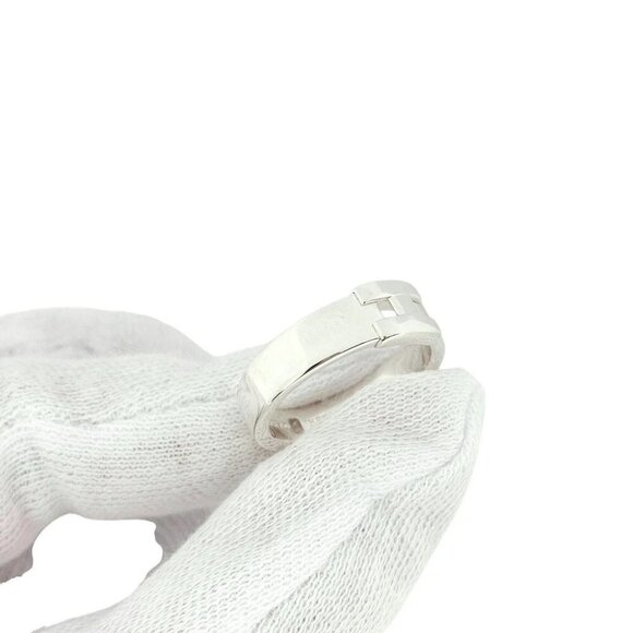 HERMES New Hercules Band Ring size US6.75 EU54 Silver 925 Auth #26851 - Picture 8 of 8